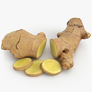 Fresh Ginger Root Slices
