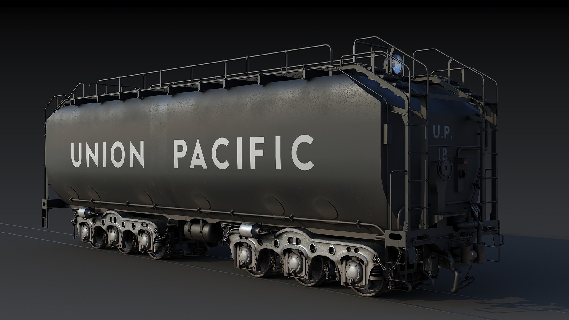 Union Pacific Auxiliary Tender 3D Model - TurboSquid 2221024