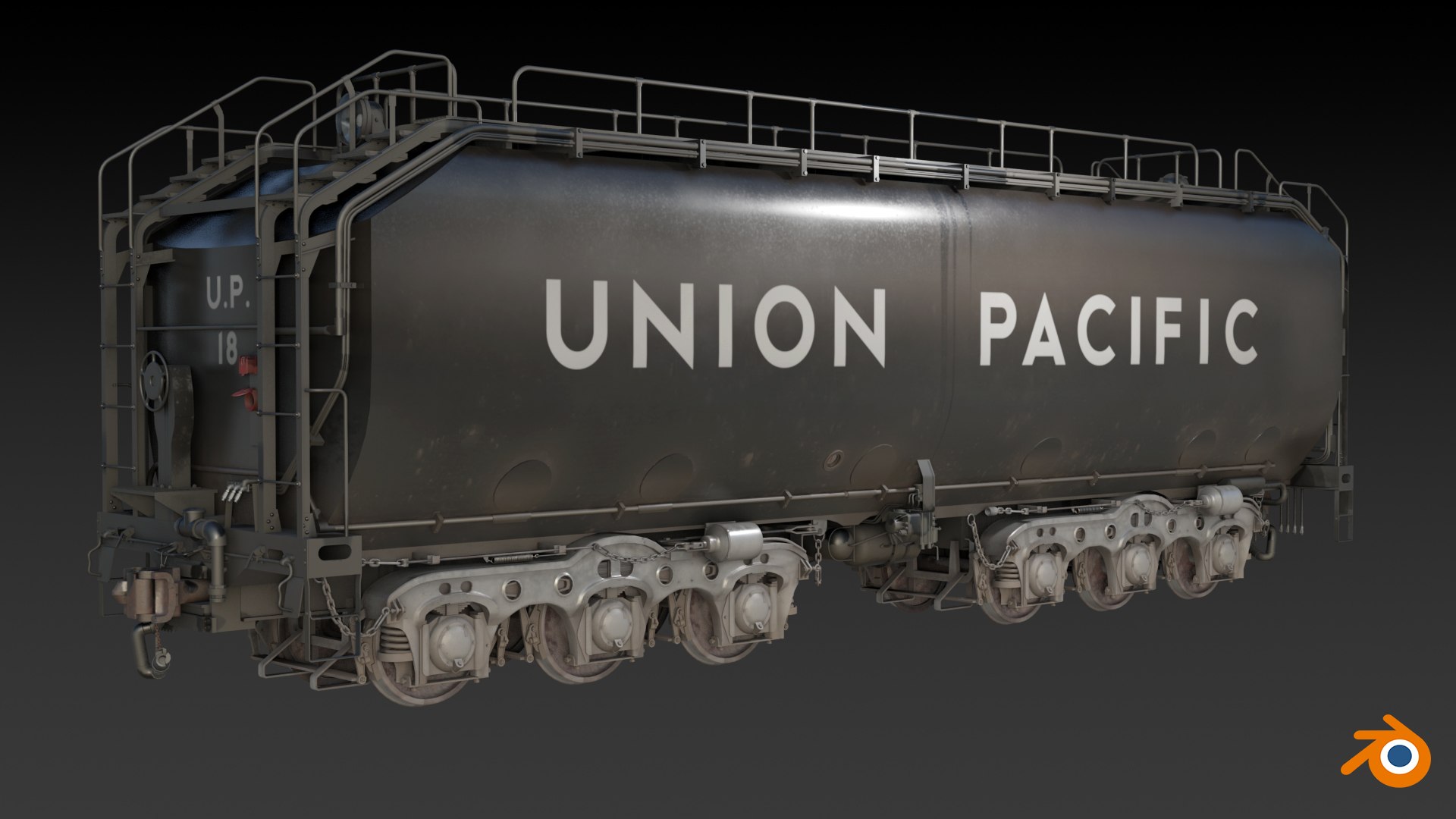 Union Pacific Auxiliary Tender 3D model https://p.turbosquid.com/ts-thumb/qw/TGpXde/D6/upt_14_1/jpg/1714132179/1920x1080/fit_q87/e8174aa05970537a6648c01e72195d58fc737aca/upt_14_1.jpg