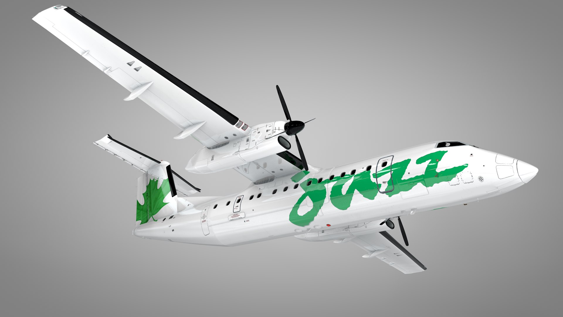 JAZZ AVIATION Bombardier De Havilland Canada DHC-8 Q300 Dash 8 L1631 3D ...