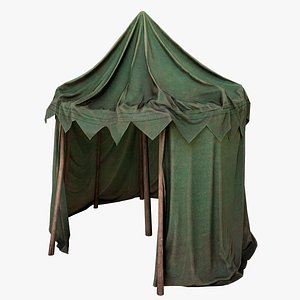 Green Army Military Tent 3D model