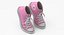 3D Basketball Leather Shoes Bent Pink