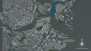 3D model Boston Massachusette USA - Mass buildings