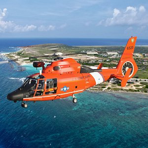 Eurocopter MH 65 Dolphin Coast Guard Rigged for Maya