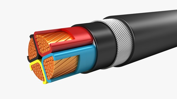 modelo 3d Cable blindado de alambre multihilo aislado - TurboSquid 1020523