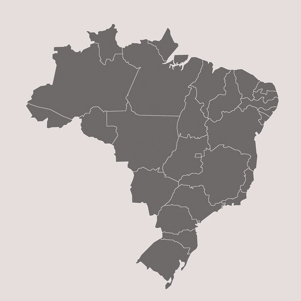 Mapa Político do Brasil Modelo 3D - TurboSquid 1301598