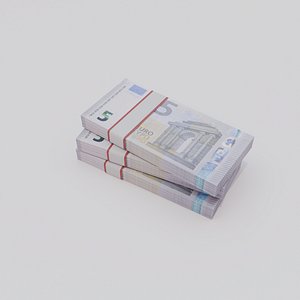 Five Euro Currency 3D