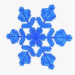 3D realistic snowflake 5