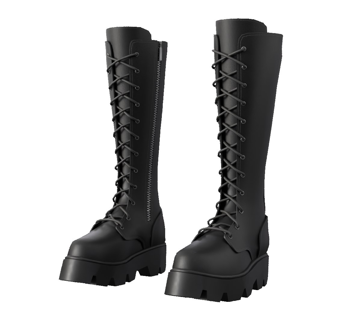 3D High Leather Boots model - TurboSquid 2060579