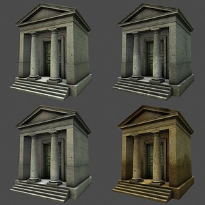 3d model roman temple