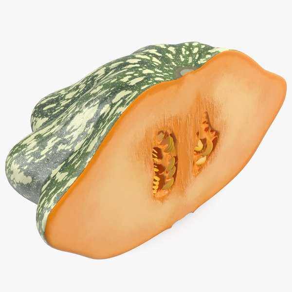 modelo 3d Half of Bush Pumpkin Green - TurboSquid 2080858