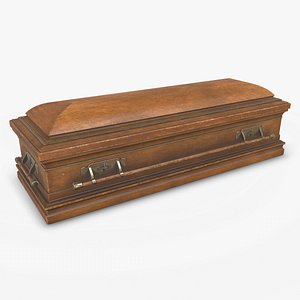 Old Coffin Low-poly PBR 3D