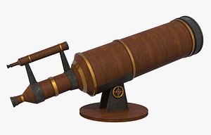 3D model Antique Desk Telescope