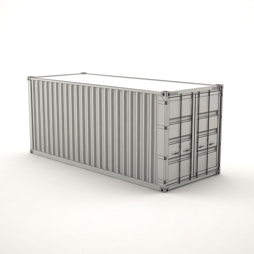 3d Container Rail Transport Model