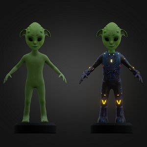 Low Poly Alien Model