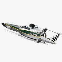 Aerodynamic Speed Hydroplane with Rear Stabilizer
