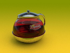 tea glass teapot 3D model