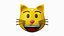 Cat Face Laughing Emoticon Emoji or Smiley 3D model