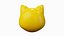 Cat Face Laughing Emoticon Emoji or Smiley 3D model