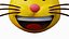 Cat Face Laughing Emoticon Emoji or Smiley 3D model