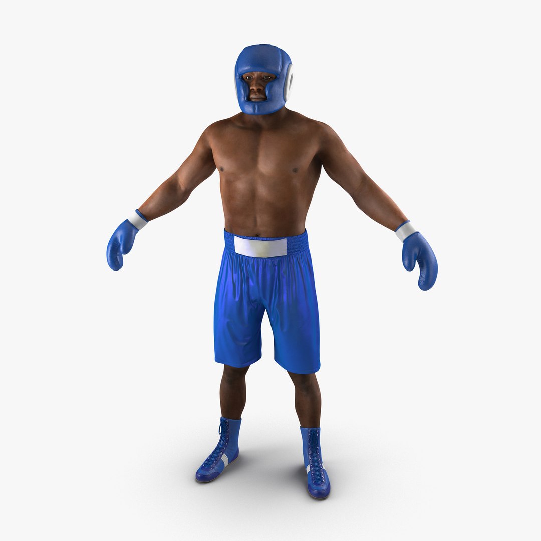 African American Boxer 3D Model 3D model preview