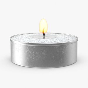 Tea Light Candle With Flame