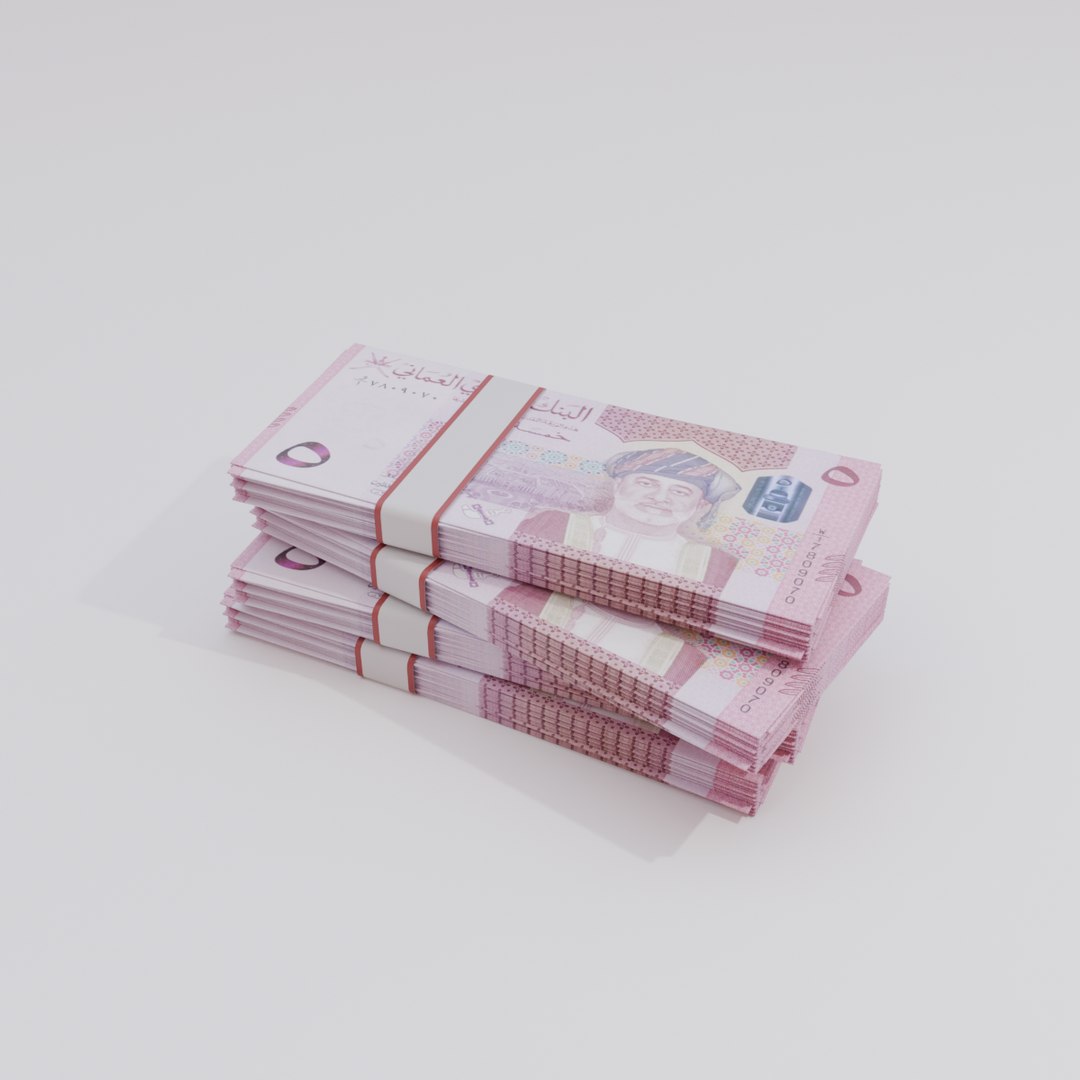 3D 5 Oman Omani Rial Currency Model - TurboSquid 2399320