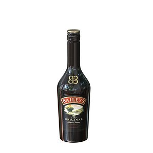 3D baileys 50cl bottle model