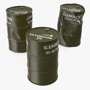Gasoline 95 Octane Metal Barrel Set