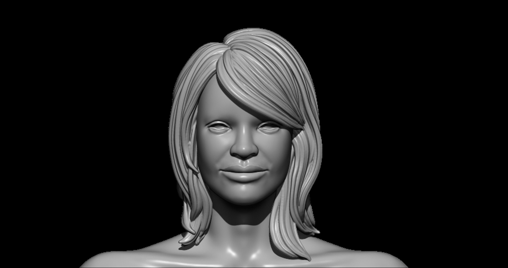 3D Female Hair - TurboSquid 1656457