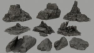 3d obj mountain rock