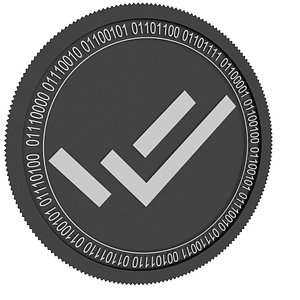 verify cred black coin 3D model