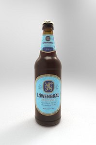 lowenbrau beer bottle 3D