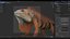Iguana arancione 8K PBR