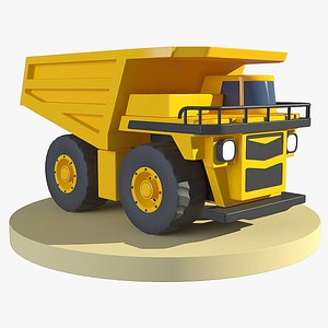 3D model cartoon haul truck mining