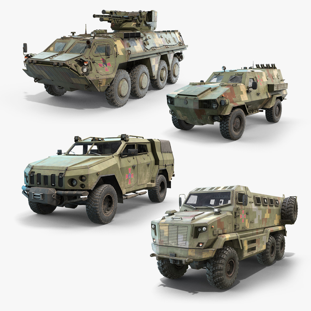 3D Ukrainian Armored Vehicles Set - TurboSquid 1954465