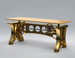 Steam Punk Adjustable Table 3D model
