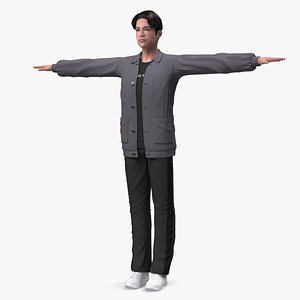 Chinese Man T-Pose 3D model