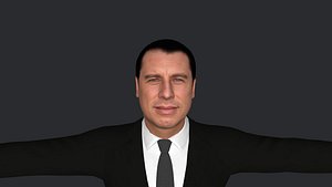 John Travolta Hyper Realistic Full Body Fully Rigged 3D Character 3D model