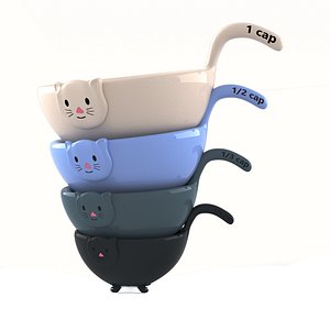 Ceramic Cat Measuring Cups