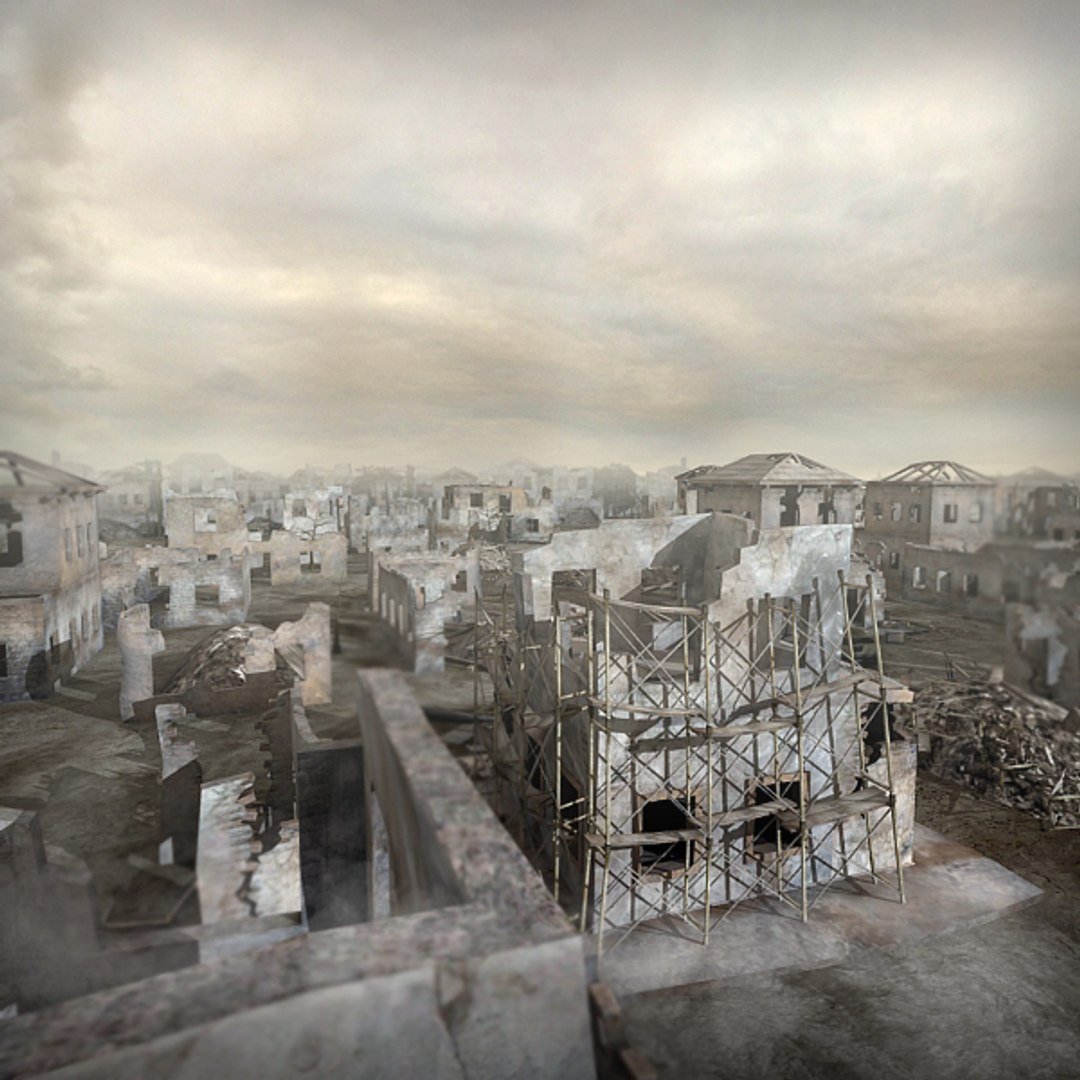 3d Model Ruined Scene