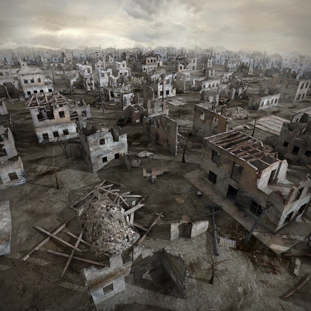 3d Model Ruined Scene