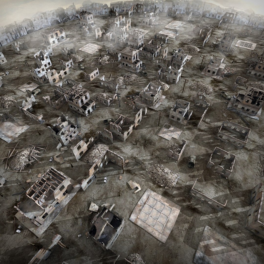 3d Model Ruined Scene