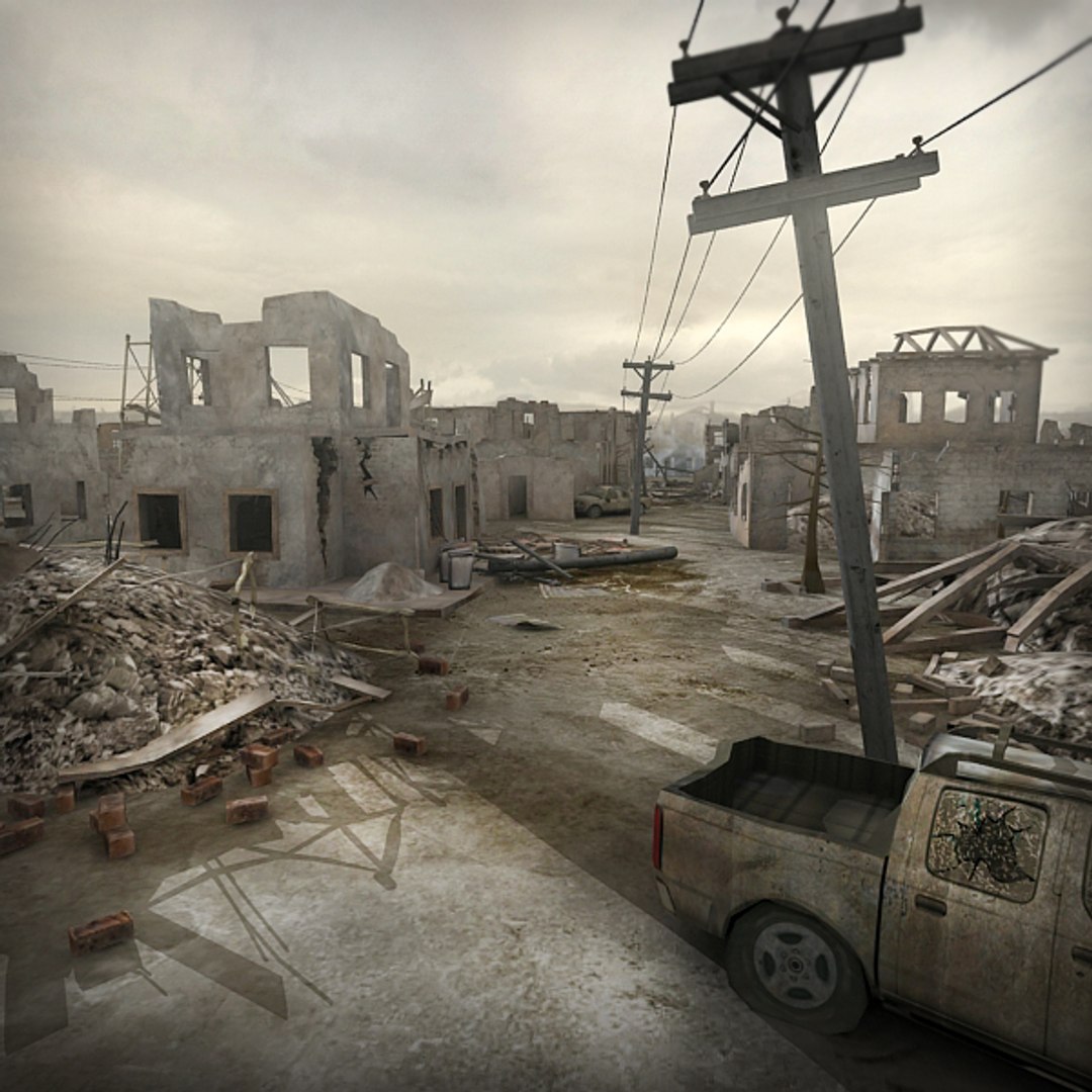 3d Model Ruined Scene
