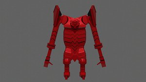 knight playing card low poly 3D