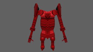 knight playing card low poly