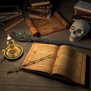 wizard table magical 3d model