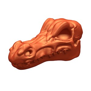 3D Dragon monster skull