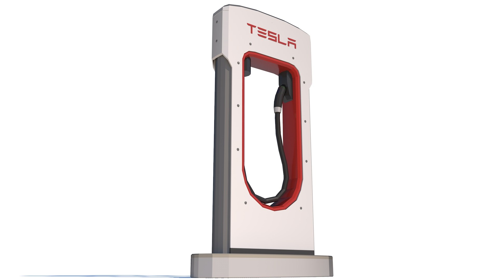 Tesla Cybertruck With Charging Station Module - Game Ready Low Poly 3D ...