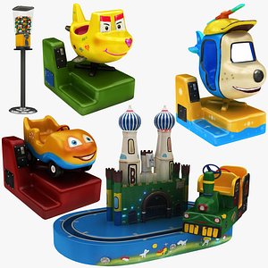 3D kids arcade coin operated model